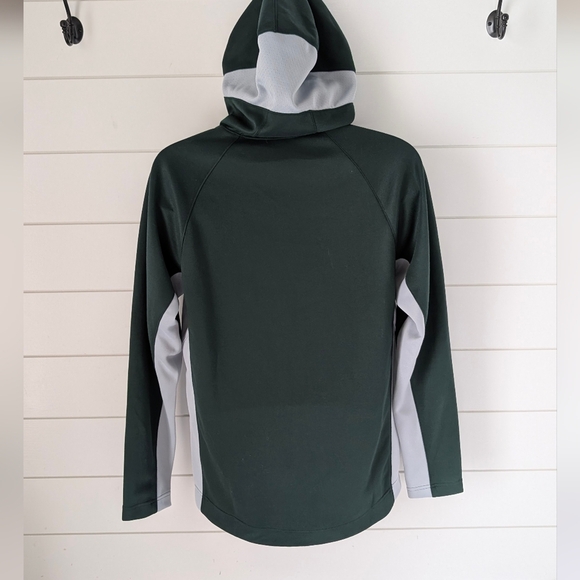 Nike Michigan State Spartans Dri-Fit Hoodie Men S Green Pullover Basketball - Picture 4 of 10